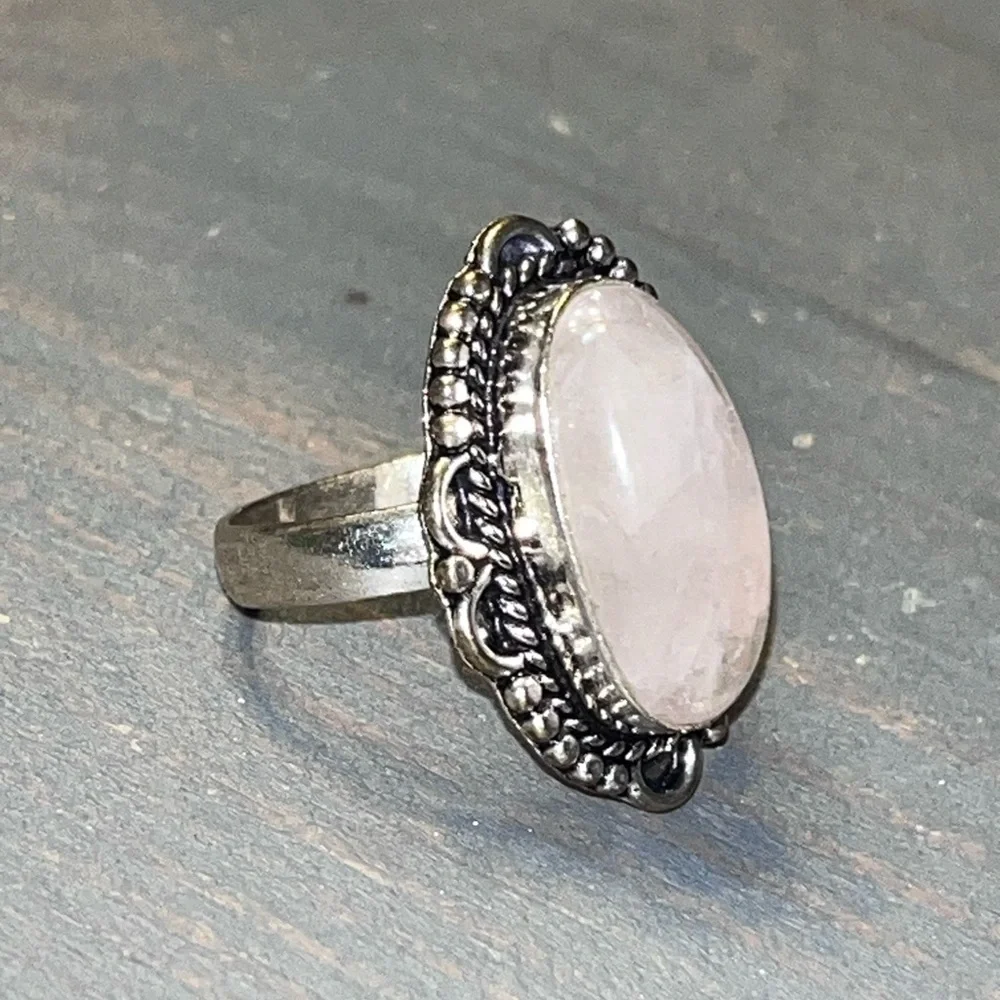 925 Sterling Silver Clear Quartz Ring - Picture 3 of 4
